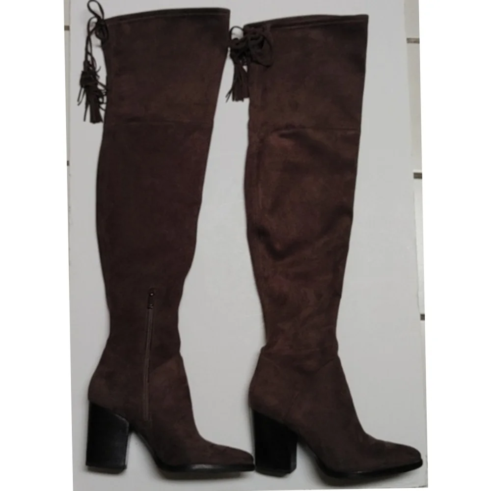 Marc Fisher Taupe Thigh High Boots Size 7M